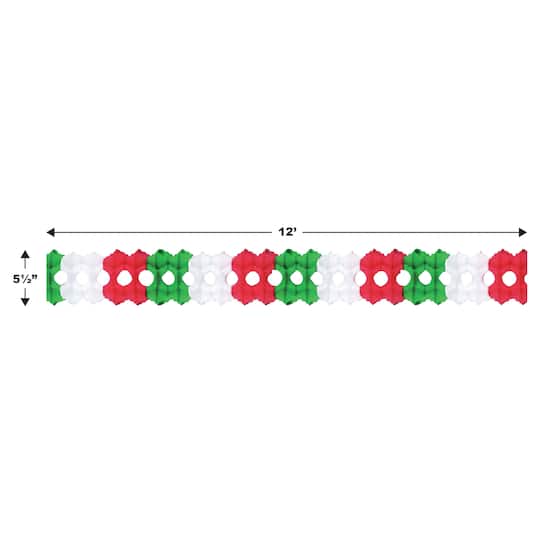 Beistle 12ft. Red & Green Arcade Garlands, 2ct.
